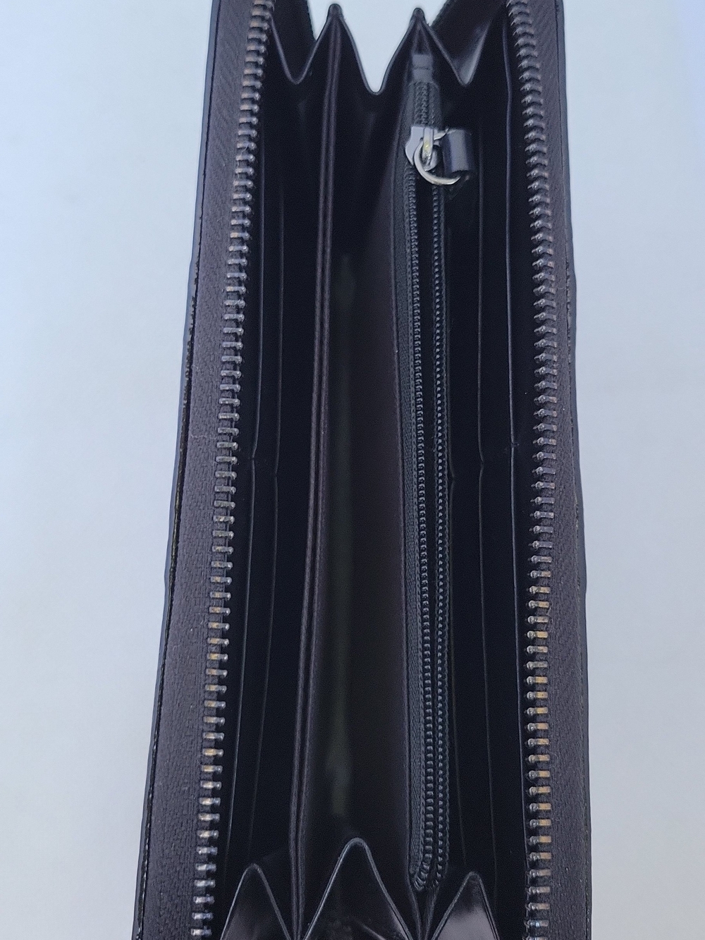 Burberry Dark Brown Leather Zip Card Wallet with Logo Stamp - Picture 5 of 8